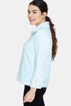 Zivame Fluffy Fur Knit Sweatshirt - Baby Blue — thumbnail 2